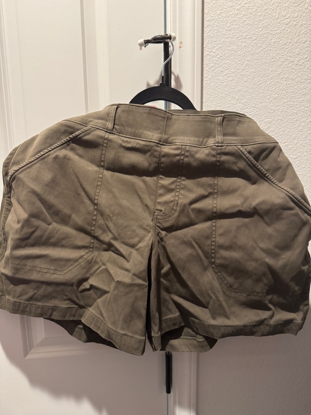 SPANX Olive Utility Cargo Shorts